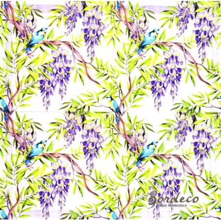 Serwetka decoupage seria TI-FLAIR glicynia fioletowa 33x33cm